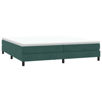 Letto a Molle senza Materasso Verde Scuro 200x210 cm Velluto - homemem39