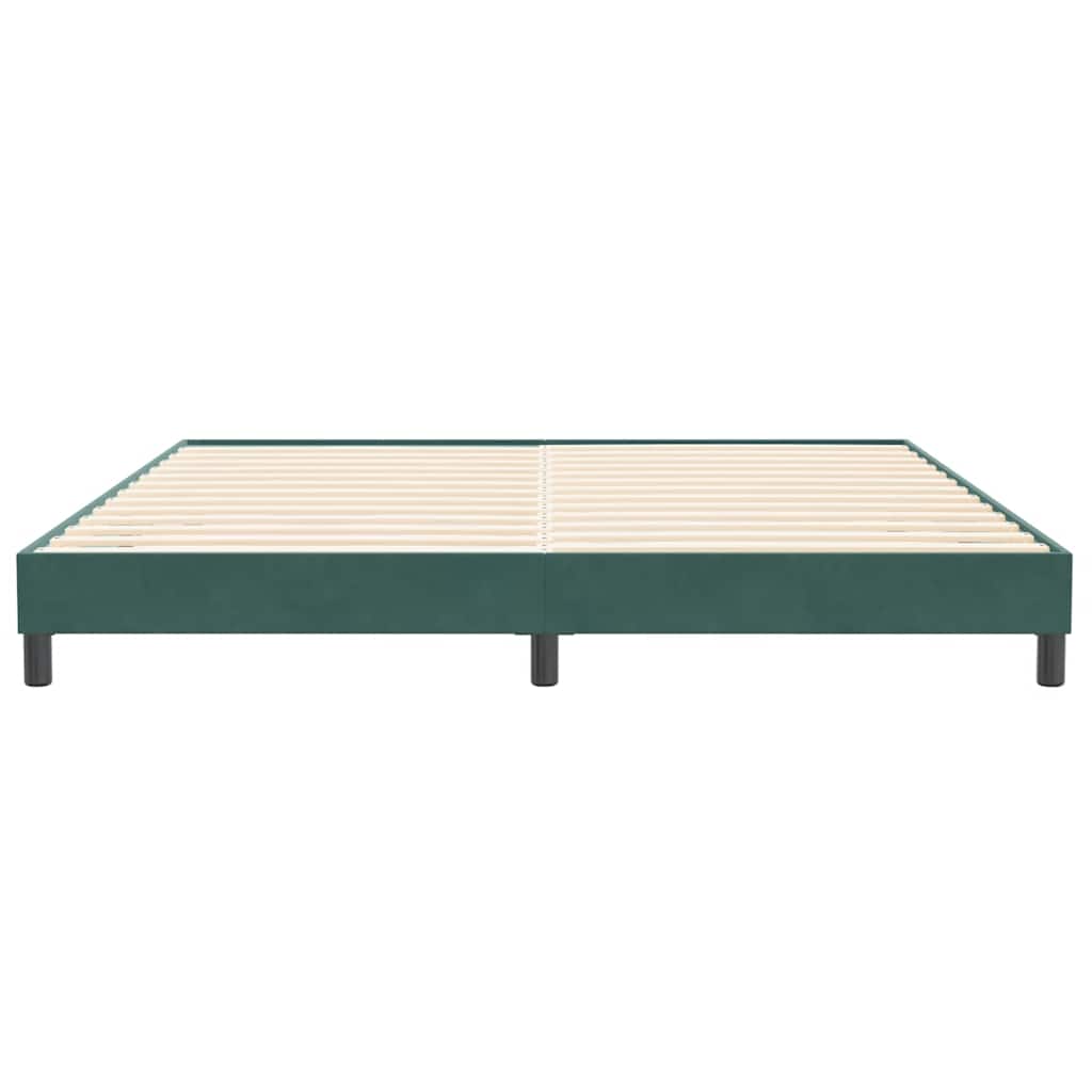 Letto a Molle senza Materasso Verde Scuro 200x210 cm Velluto - homemem39