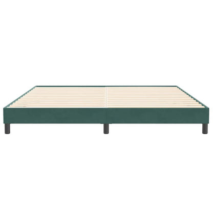 Letto a Molle senza Materasso Verde Scuro 200x210 cm Velluto - homemem39