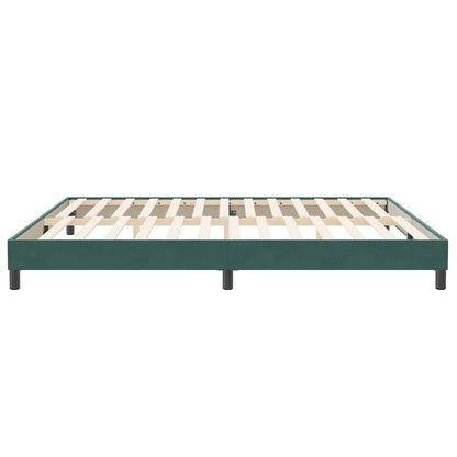 Letto a Molle senza Materasso Verde Scuro 200x210 cm Velluto - homemem39
