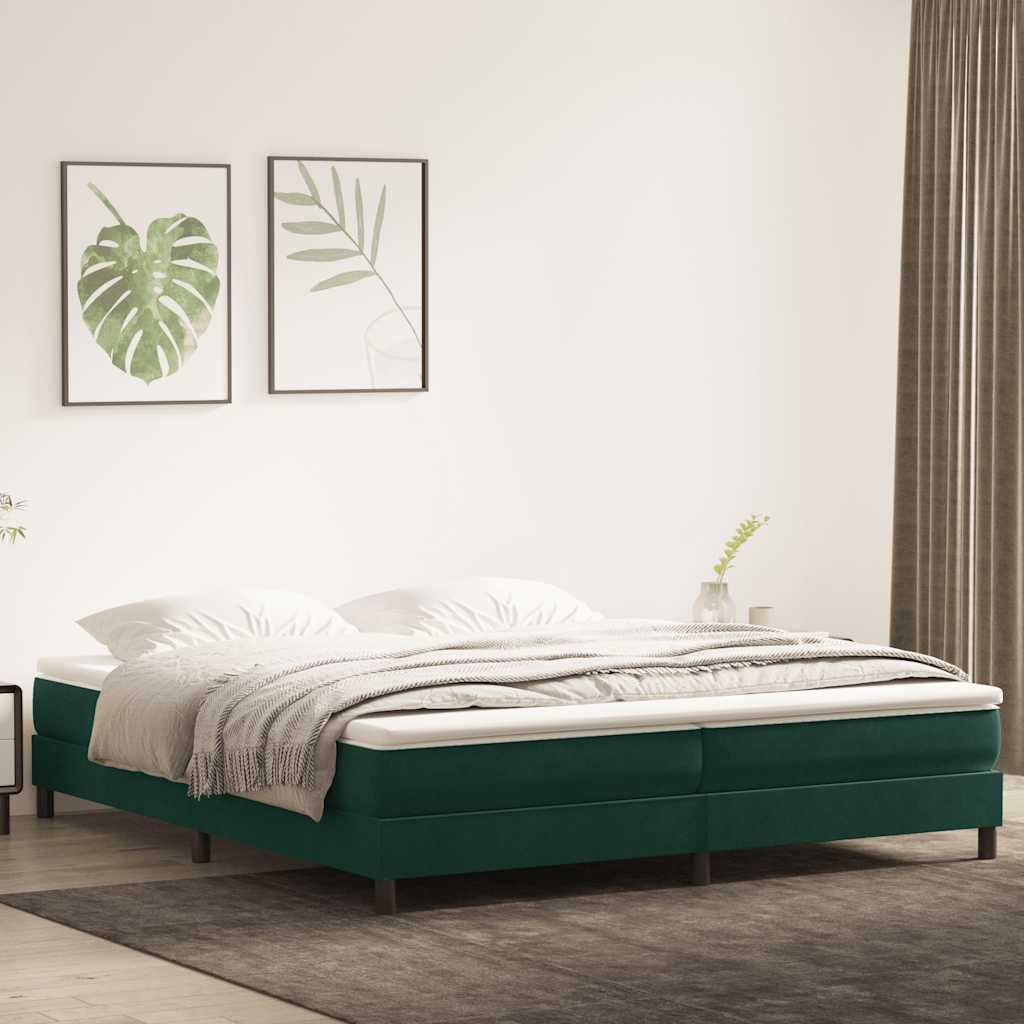 Letto a Molle senza Materasso in Velluto