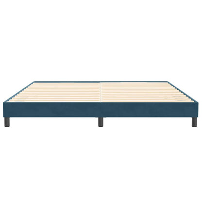 Letto a Molle senza Materasso Blu Scuro 200x210 cm in Velluto