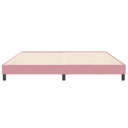 Letto a Molle senza Materasso Rosa 200x210 cm in Velluto - homemem39
