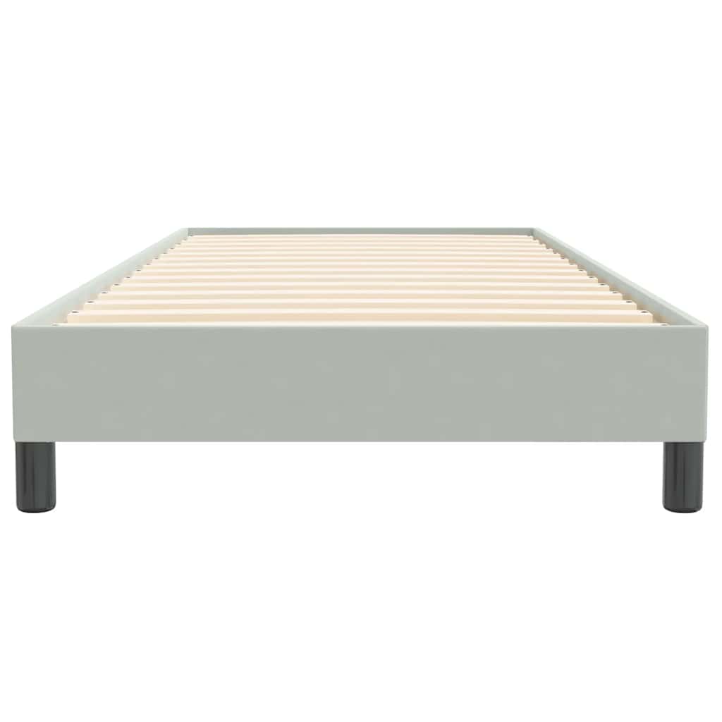 Letto a Molle senza Materasso Grigio Chiaro 80x220 cm Velluto | homemem39
