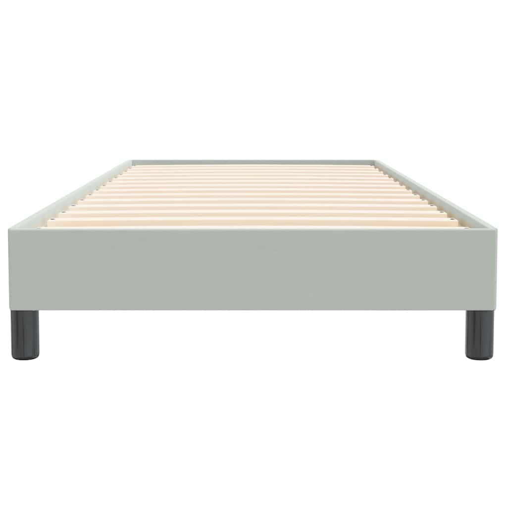 Letto a Molle senza Materasso Grigio Chiaro 80x220 cm Velluto