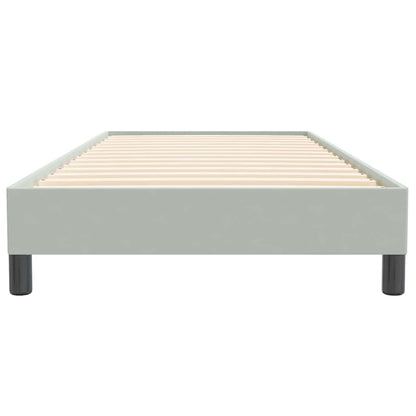 Letto a Molle senza Materasso Grigio Chiaro 80x220 cm Velluto
