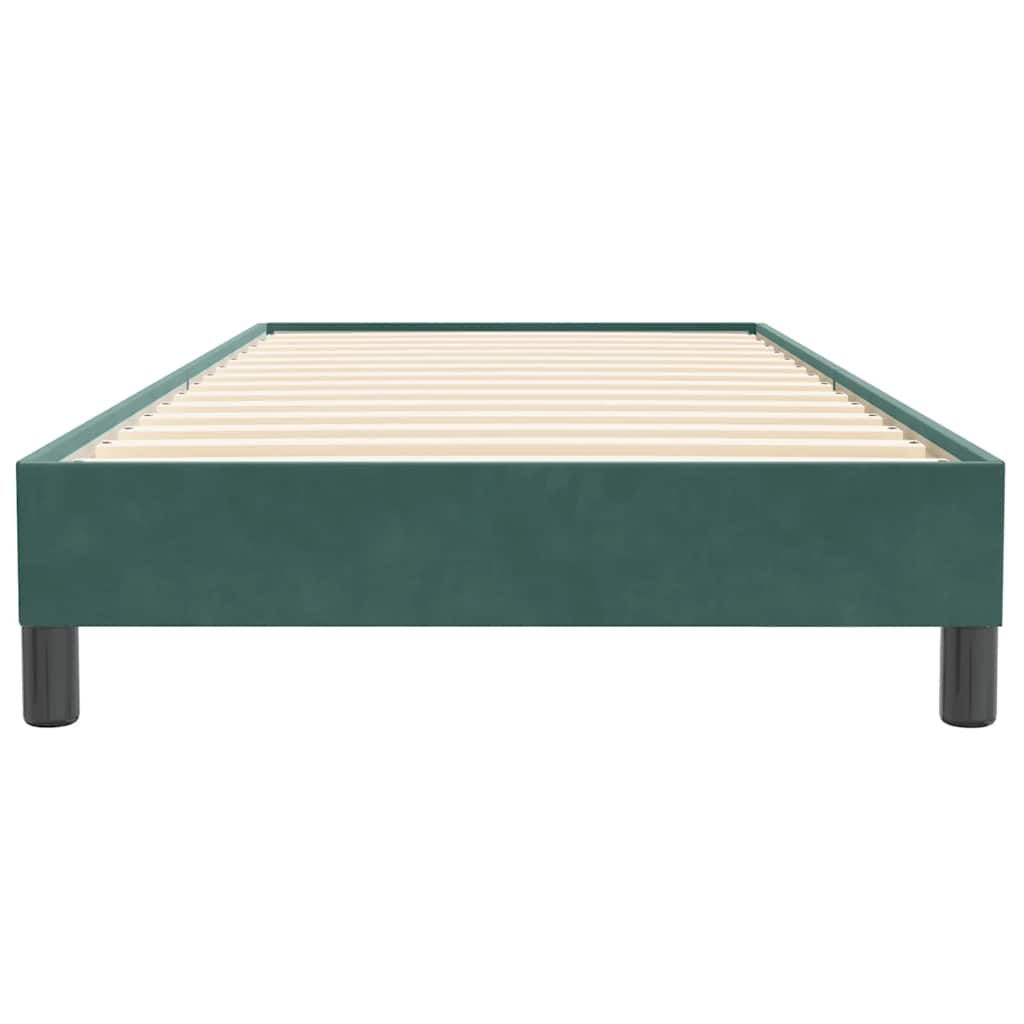 Letto a Molle senza Materasso Verde Scuro 80x220 cm Velluto - homemem39