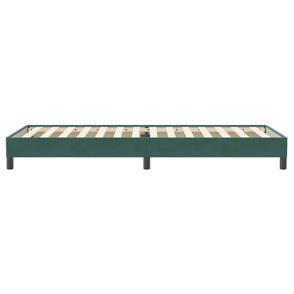 Letto a Molle senza Materasso Verde Scuro 80x220 cm Velluto - homemem39