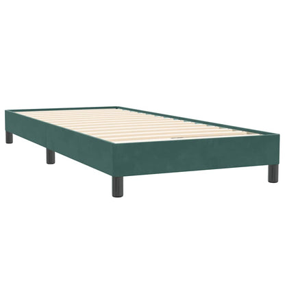 Letto a Molle senza Materasso Verde Scuro 80x220 cm Velluto - homemem39