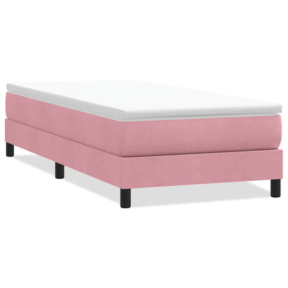 Letto a Molle senza Materasso Rosa 80x220 cm Velluto | homemem39