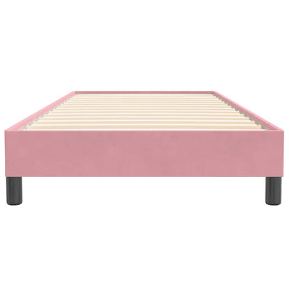 Letto a Molle senza Materasso Rosa 80x220 cm Velluto | homemem39