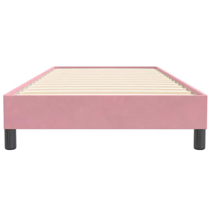 Letto a Molle senza Materasso Rosa 80x220 cm Velluto
