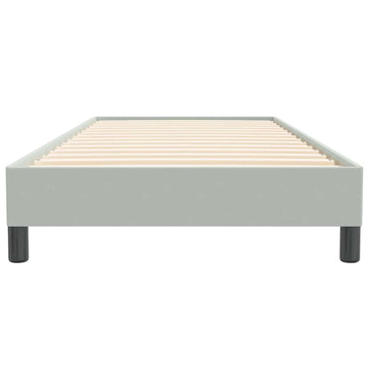 Letto a Molle senza Materasso Grigio Chiaro 90x220 cm Velluto | homemem39