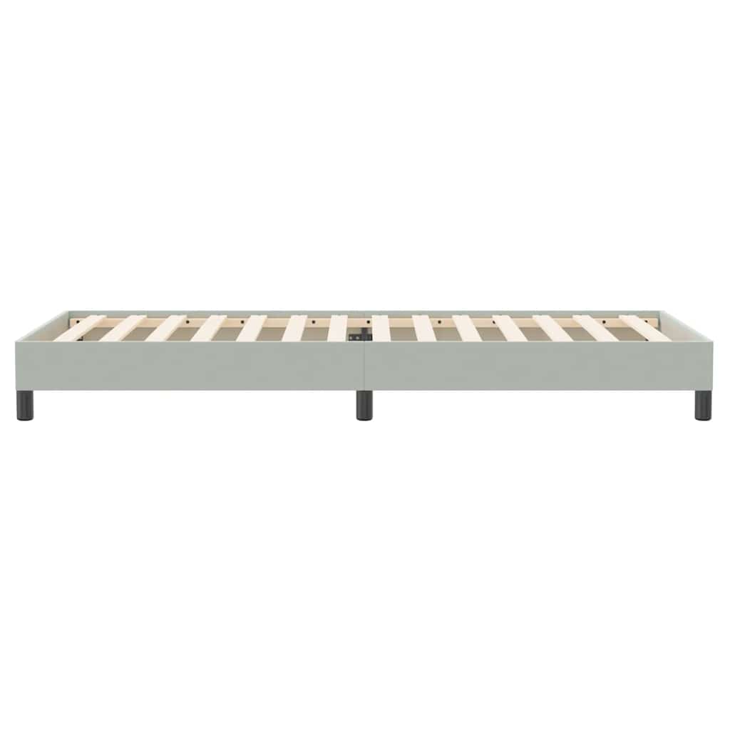 Letto a Molle senza Materasso Grigio Chiaro 90x220 cm Velluto | homemem39