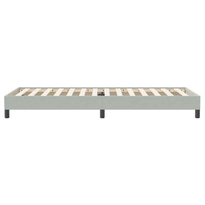 Letto a Molle senza Materasso Grigio Chiaro 90x220 cm Velluto | homemem39