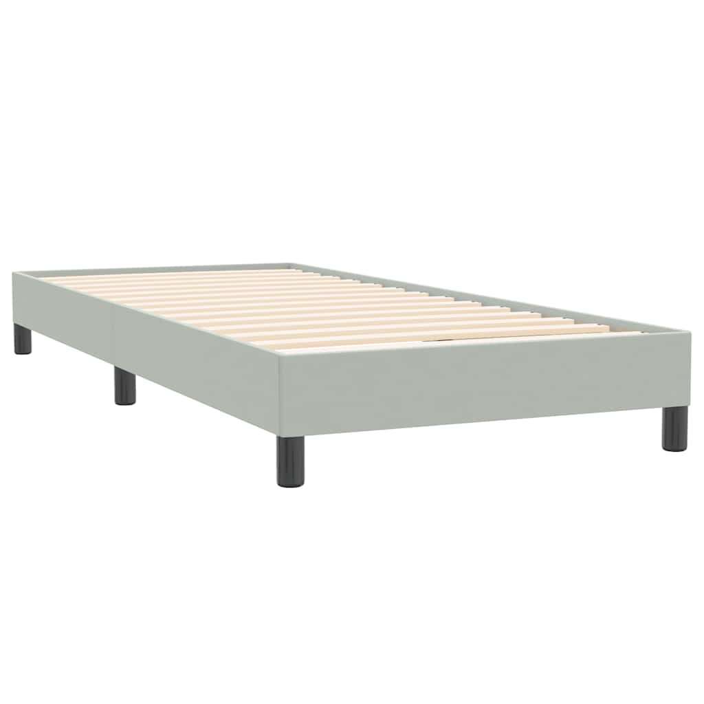 Letto a Molle senza Materasso Grigio Chiaro 90x220 cm Velluto | homemem39