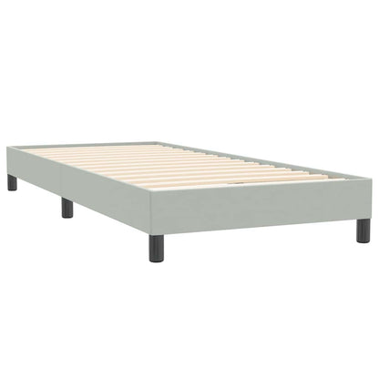 Letto a Molle senza Materasso Grigio Chiaro 90x220 cm Velluto | homemem39