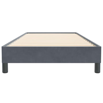 Letto a Molle senza Materasso Grigio Scuro 90x220 cm Velluto | homemem39