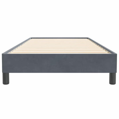 Letto a Molle senza Materasso Grigio Scuro 90x220 cm Velluto
