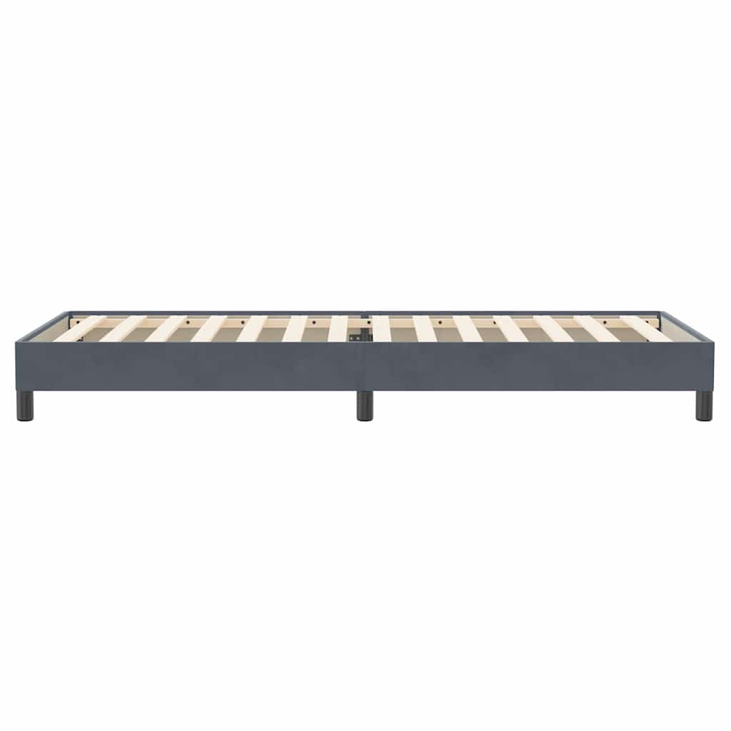 Letto a Molle senza Materasso Grigio Scuro 90x220 cm Velluto | homemem39