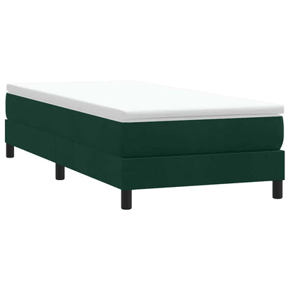 Letto a Molle senza Materasso Verde Scuro 90x220 cm Velluto | homemem39