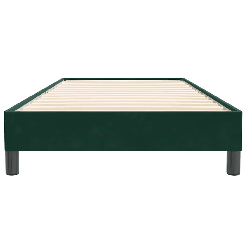 Letto a Molle senza Materasso Verde Scuro 90x220 cm Velluto | homemem39