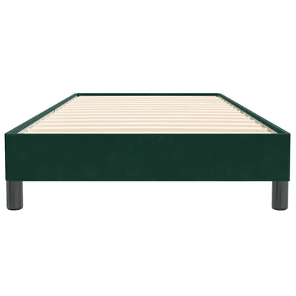Letto a Molle senza Materasso Verde Scuro 90x220 cm Velluto | homemem39
