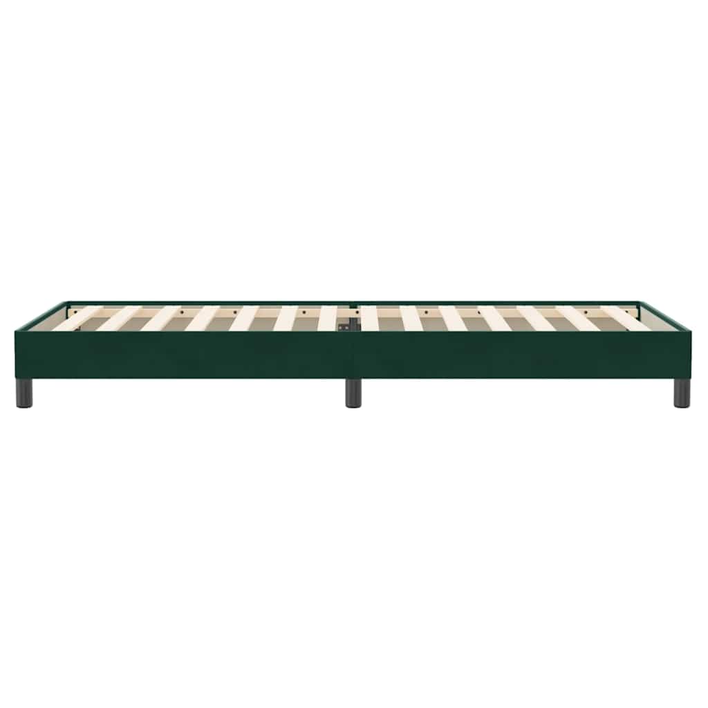 Letto a Molle senza Materasso Verde Scuro 90x220 cm Velluto | homemem39
