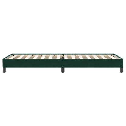 Letto a Molle senza Materasso Verde Scuro 90x220 cm Velluto