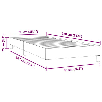 Letto a Molle senza Materasso Verde Scuro 90x220 cm Velluto | homemem39