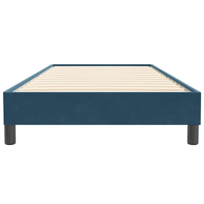 Letto a Molle senza Materasso Blu Scuro 90x220 cm Velluto