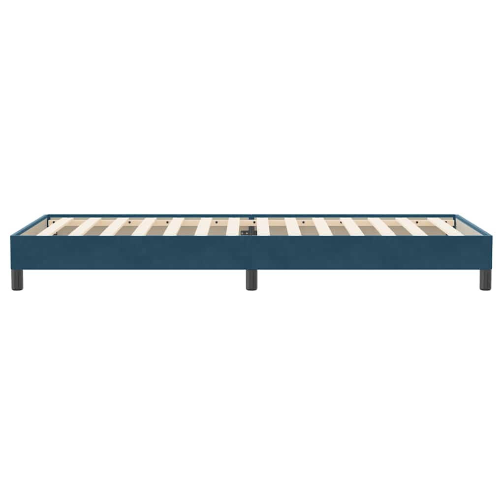 Letto a Molle senza Materasso Blu Scuro 90x220 cm Velluto | homemem39