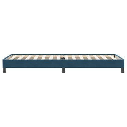Letto a Molle senza Materasso Blu Scuro 90x220 cm Velluto | homemem39