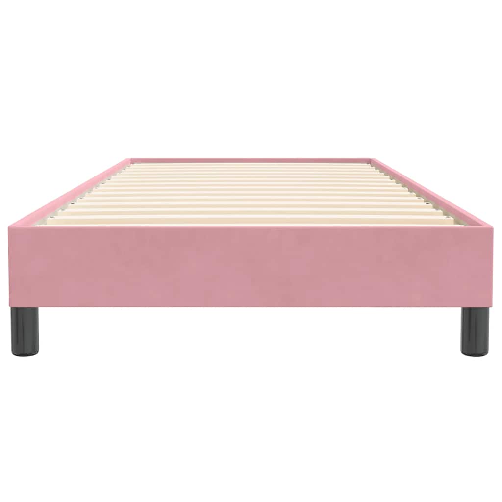 Letto a Molle senza Materasso Rosa 90x220 cm Velluto | homemem39