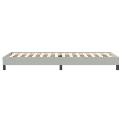Letto a Molle senza Materasso Grigio Chiaro 100x220cm Velluto