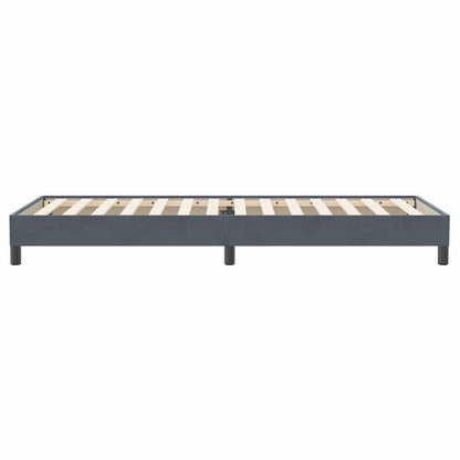 Letto a Molle senza Materasso Grigio Scuro 100x220 cm Velluto