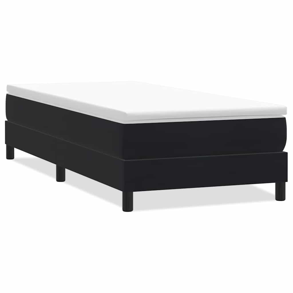 Letto a Molle senza Materasso Nero 100x220 cm in Velluto | homemem39