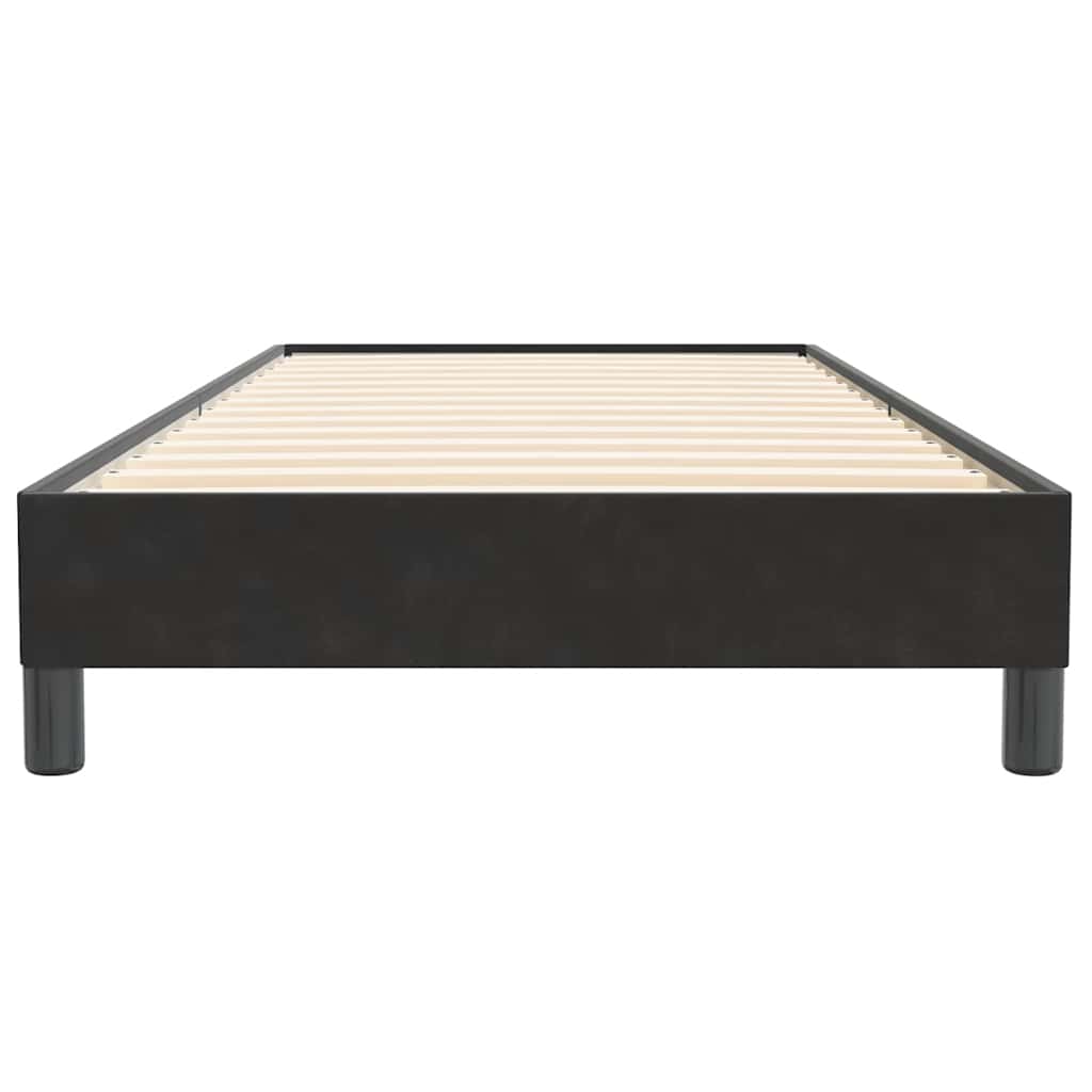 Letto a Molle senza Materasso Nero 100x220 cm in Velluto