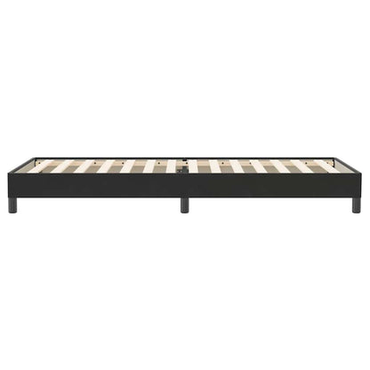 Letto a Molle senza Materasso Nero 100x220 cm in Velluto