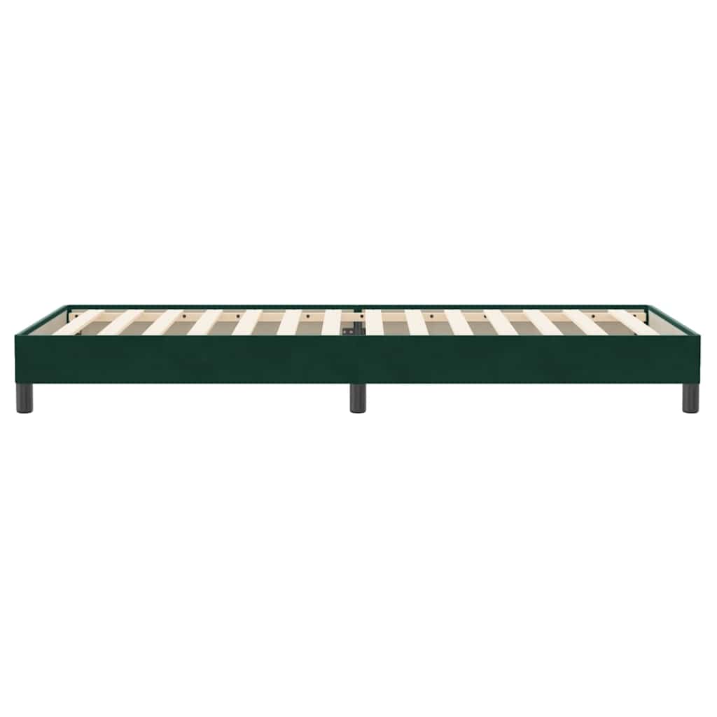 Letto a Molle senza Materasso Verde Scuro 100x220 cm Velluto | homemem39