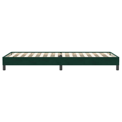 Letto a Molle senza Materasso Verde Scuro 100x220 cm Velluto | homemem39