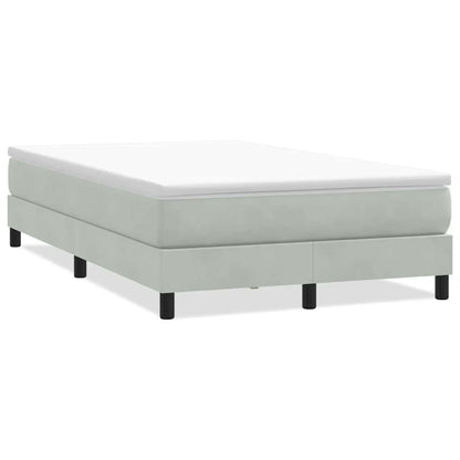 Letto a Molle senza Materasso Grigio Chiaro 120x220cm Velluto