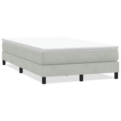 Letto a Molle senza Materasso Grigio Chiaro 120x220cm Velluto