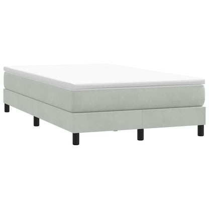 Letto a Molle senza Materasso Grigio Chiaro 120x220cm Velluto
