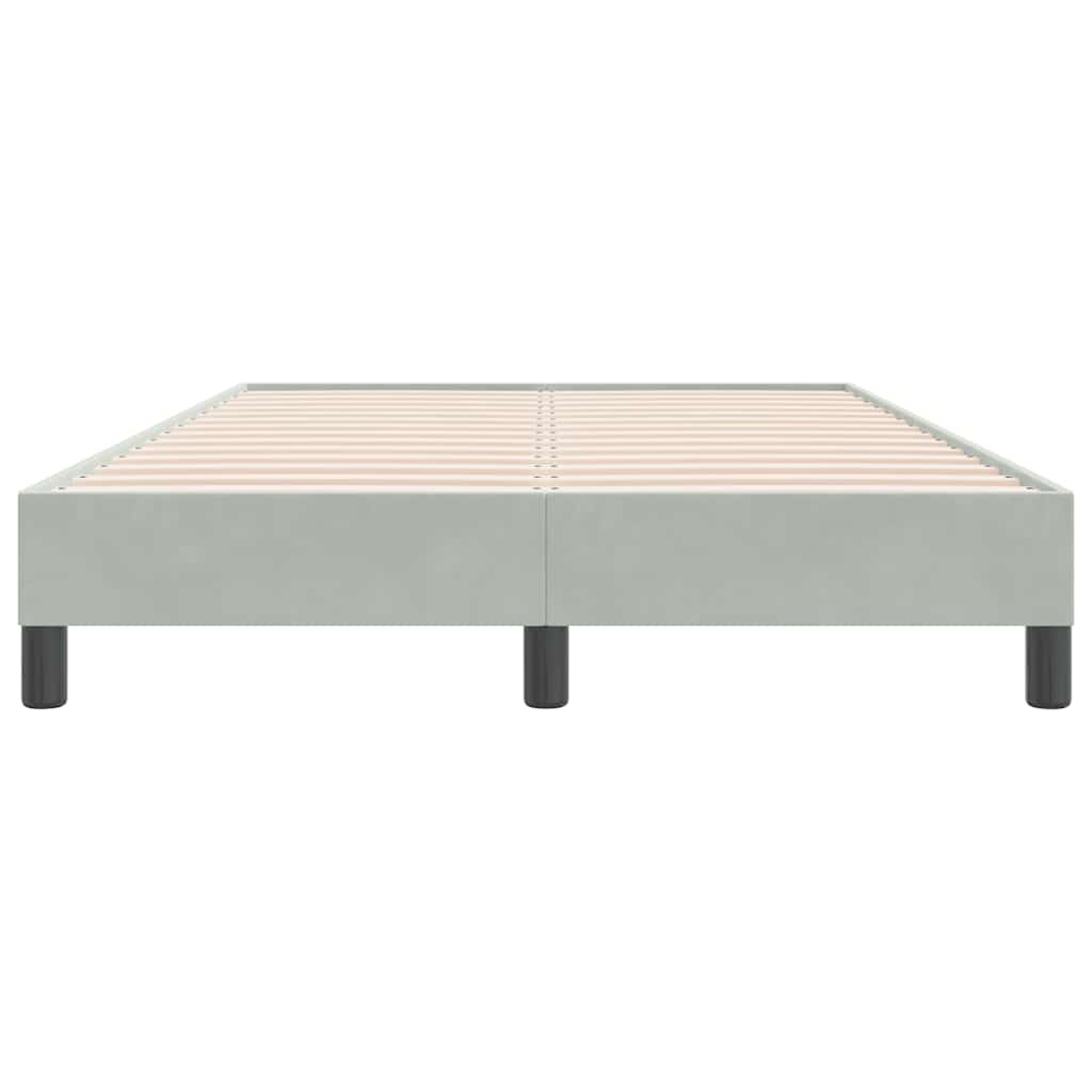 Letto a Molle senza Materasso Grigio Chiaro 120x220cm Velluto
