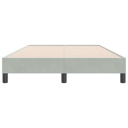 Letto a Molle senza Materasso Grigio Chiaro 120x220cm Velluto