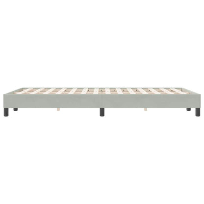 Letto a Molle senza Materasso Grigio Chiaro 120x220cm Velluto | homemem39