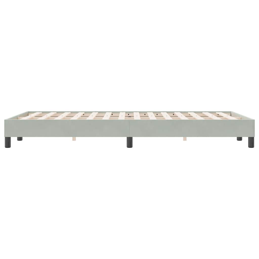 Letto a Molle senza Materasso Grigio Chiaro 120x220cm Velluto