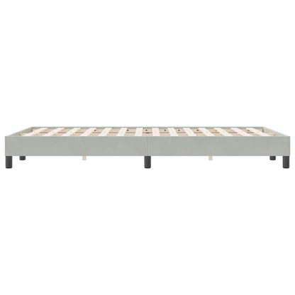 Letto a Molle senza Materasso Grigio Chiaro 120x220cm Velluto