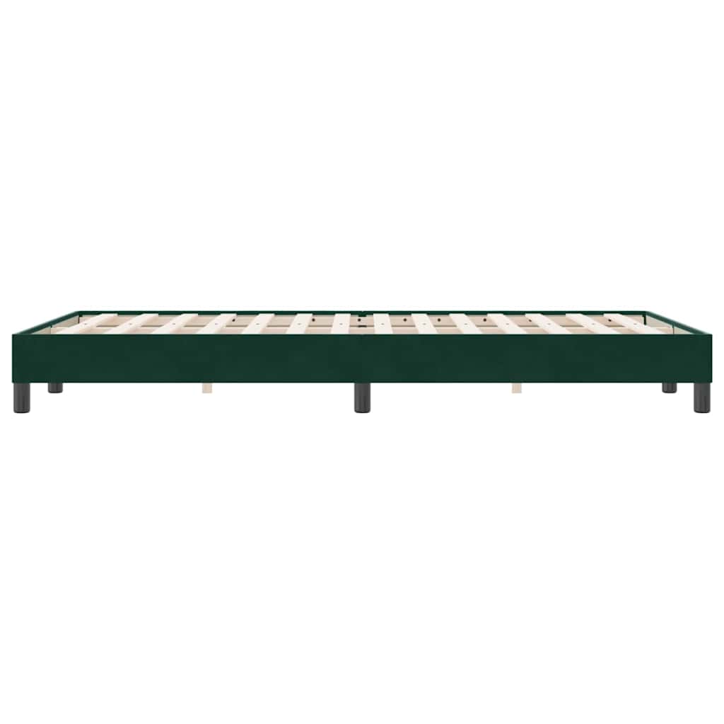 Letto a Molle senza Materasso Verde Scuro 120x220 cm Velluto | homemem39